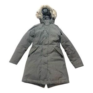 The North Face Arctic Parka Hooded Detachable Sz XS Gray Down Filled